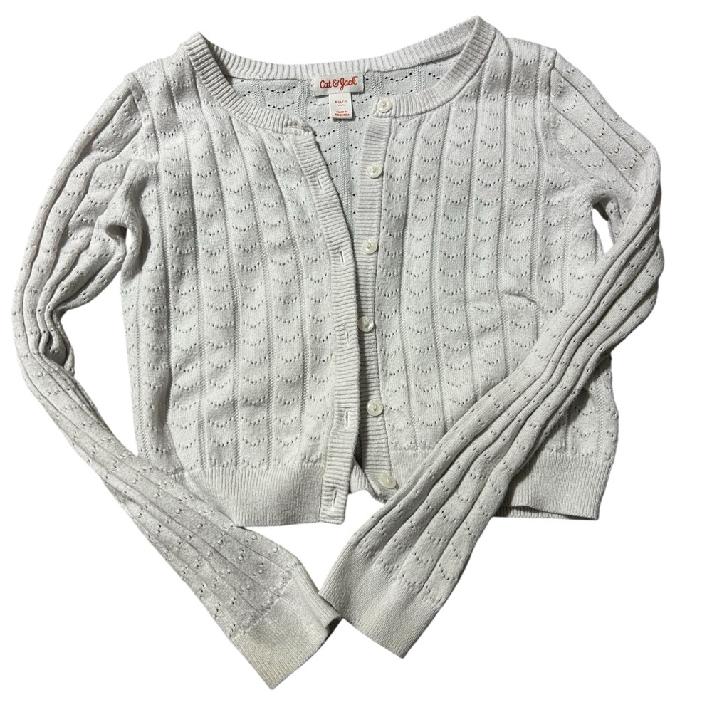Cat & Jack Soft Gray Knit Cardigan